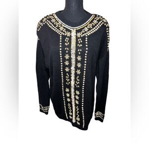 Vintage Embellished Sweater Size Large
